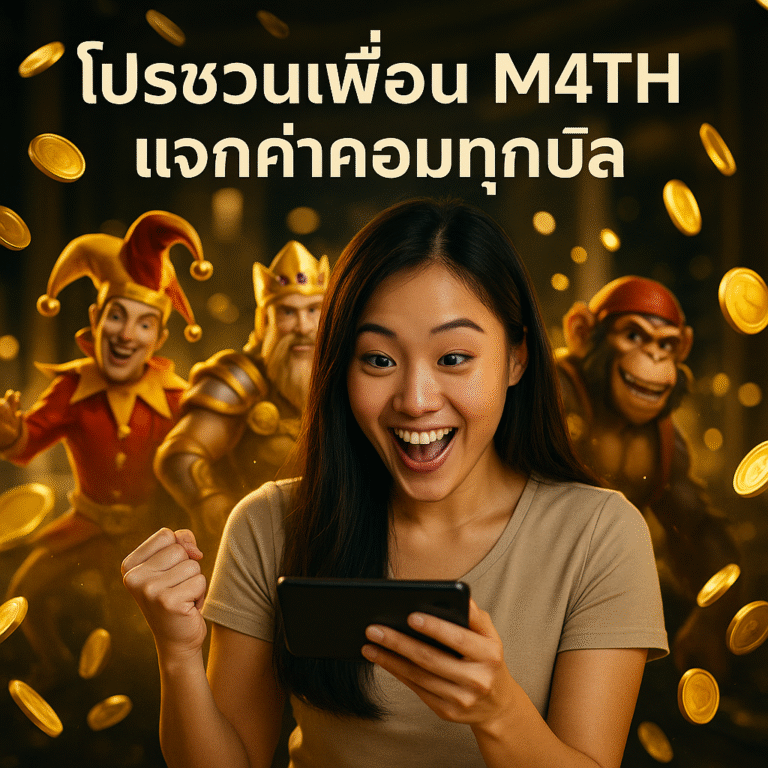 โปรชวนเพื่อน M4TH แจกค่าคอมทุกบิล
